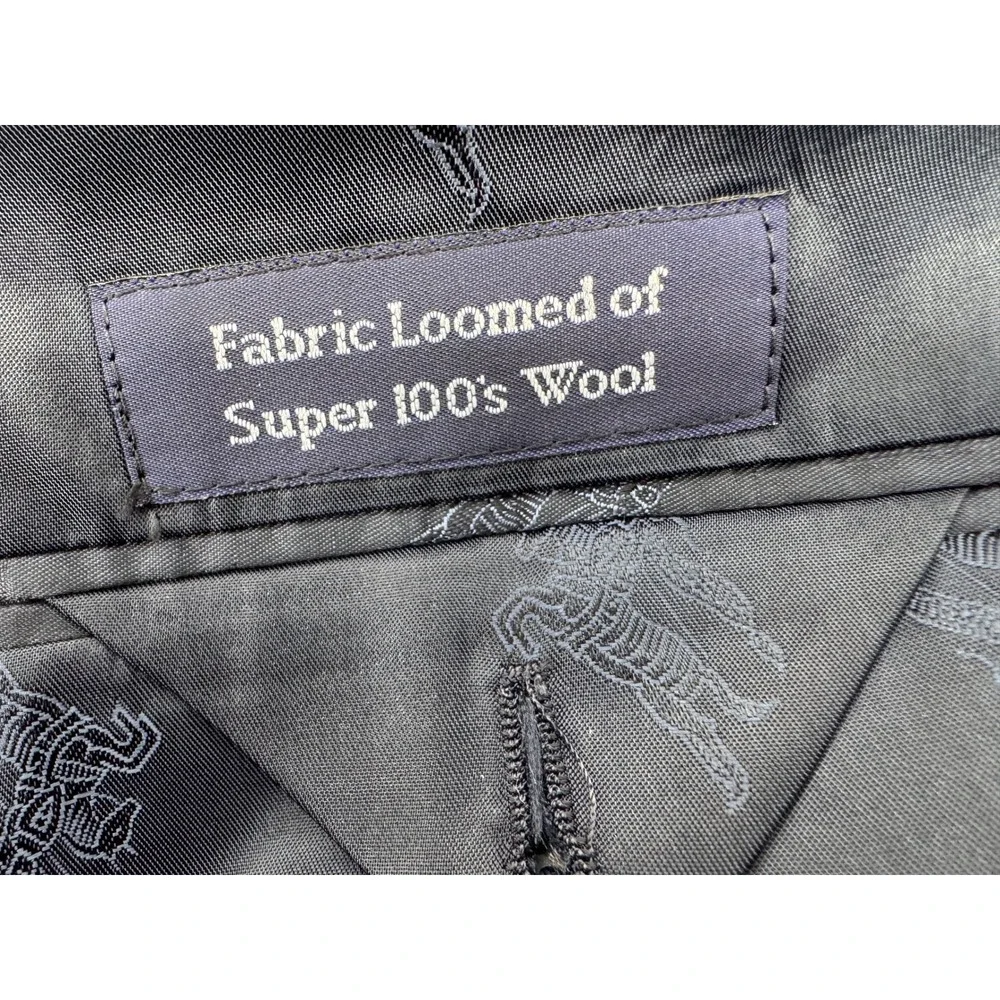 Burberrys Mens Blazer‎ SportsCoat Navy Blue Super 100s Wool USA Size 46